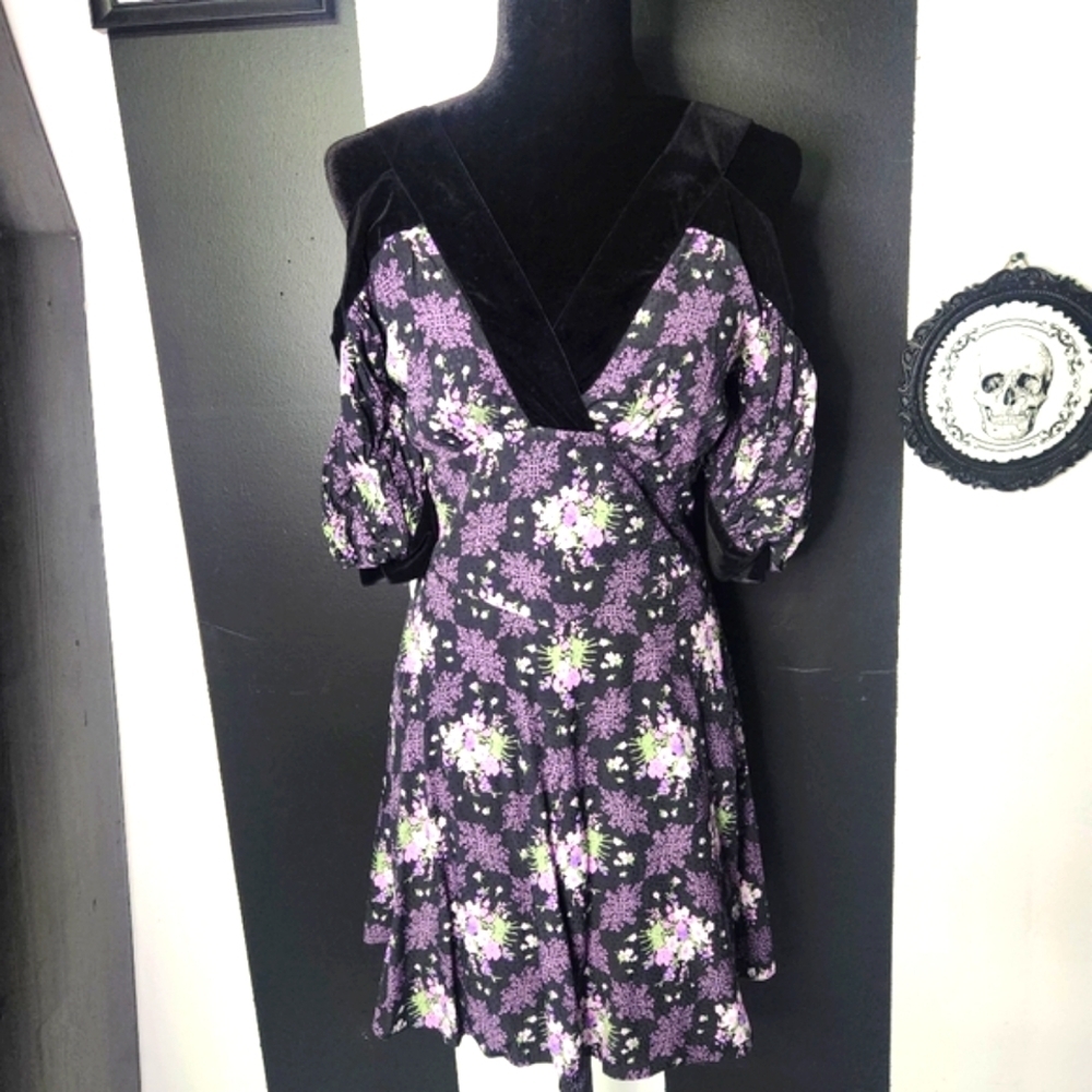 Ted Baker Black and Purple Dress